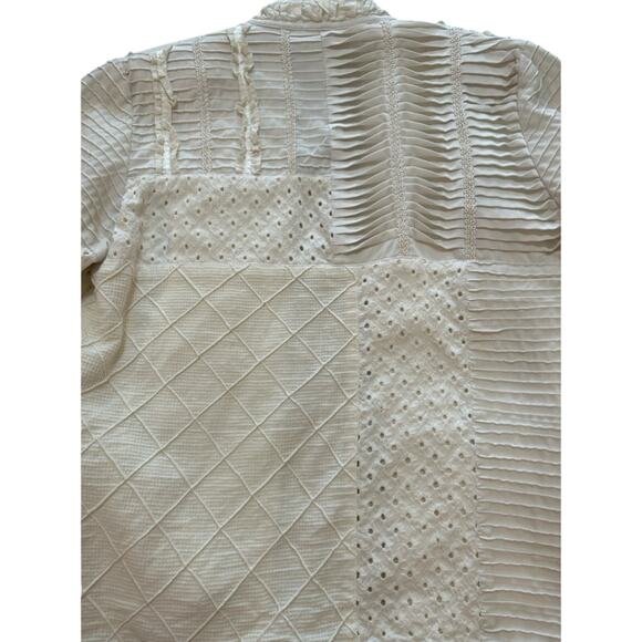 Yak Magik- jacket- off white cream color- Size Medium- intricate & unique design - Picture 9 of 10